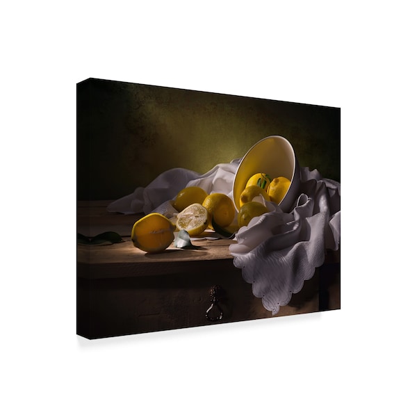 Svetlana L 'Still Life With Lemons' Canvas Art,14x19